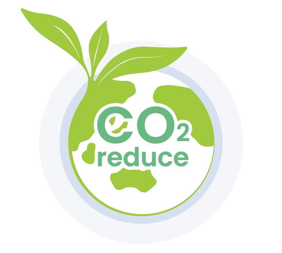 <p>ユポはCO<sub>2</sub>排出量とプラスチック使用量を削減できるラベル素材です</p>